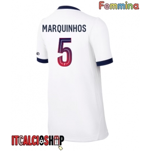 Paris Saint-Germain Marquinhos #5 Seconda Maglia Femmina 2026-27 Manica Corta
